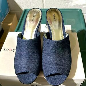 Dillards Brand Style & Co. Denim Wedges